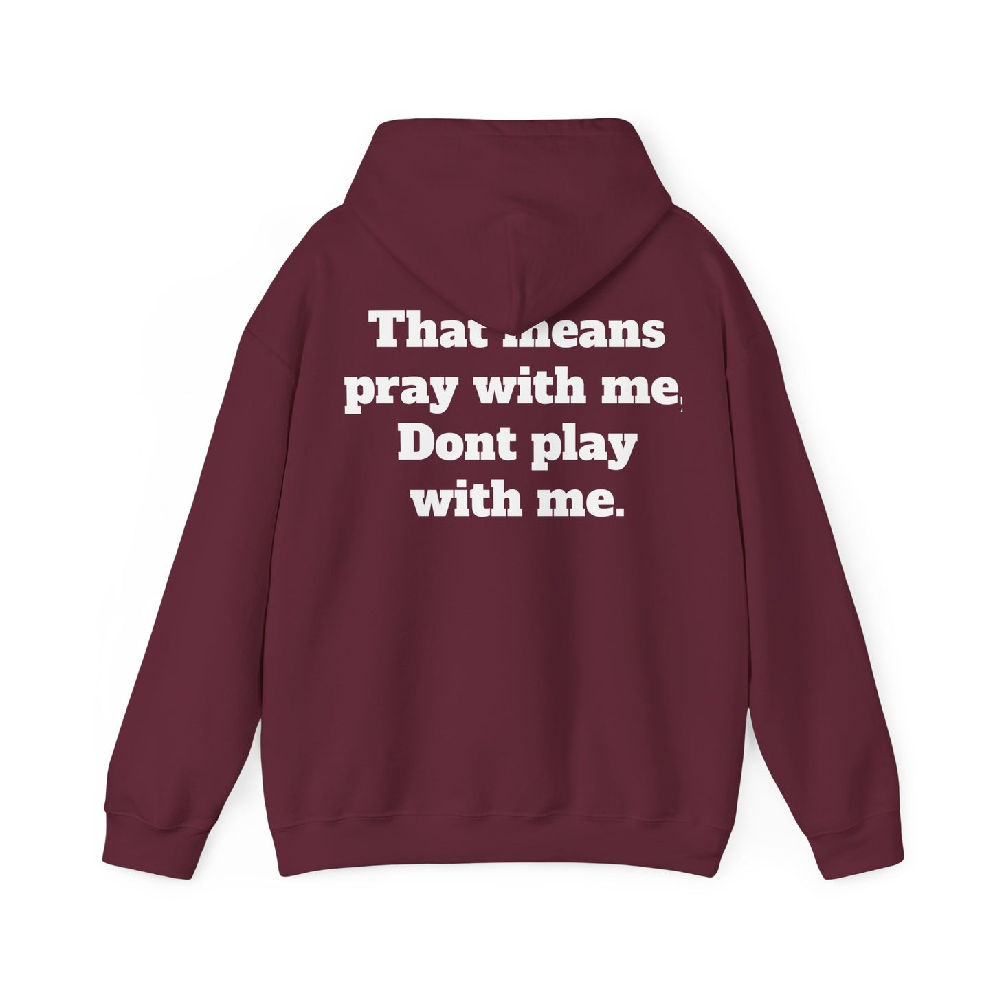 White letter Half Holy Hooded Sweatshirt