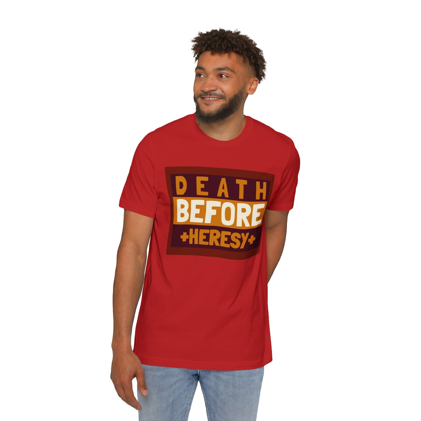 "Death before Heresy" Unisex Short-Sleeve Jersey T-Shirt