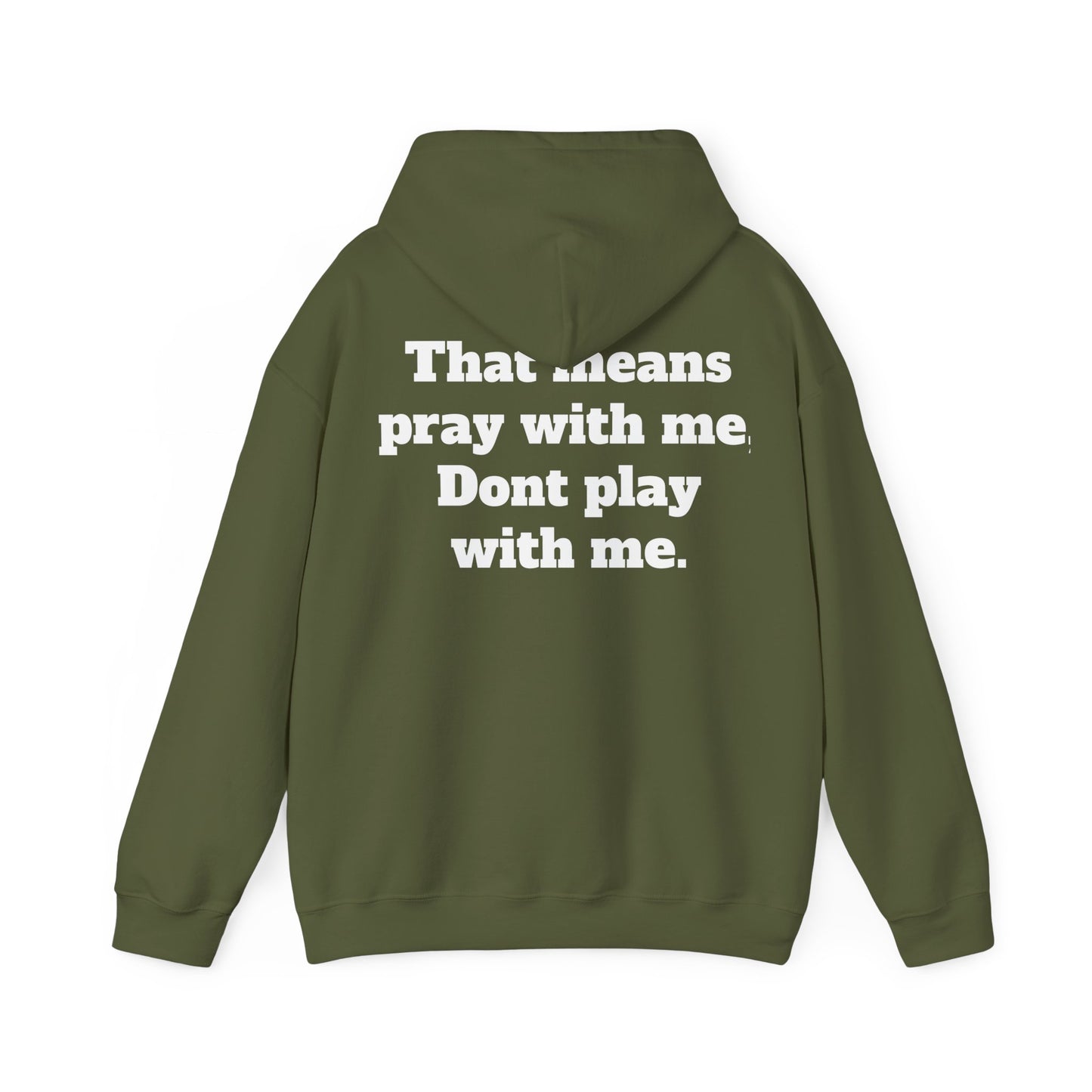 White letter Half Holy Hooded Sweatshirt