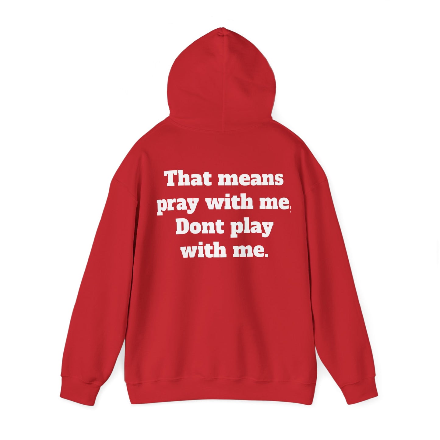 White letter Half Holy Hooded Sweatshirt