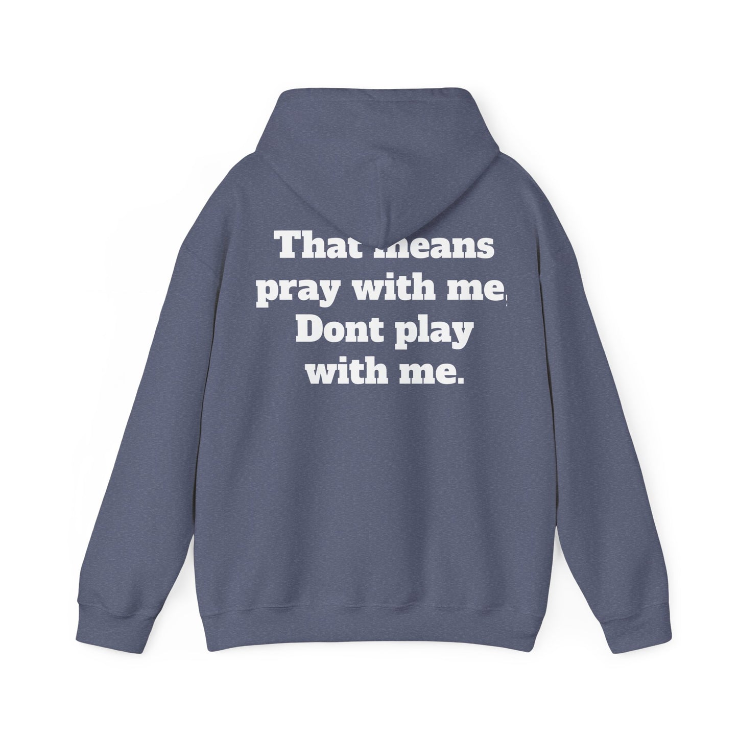White letter Half Holy Hooded Sweatshirt