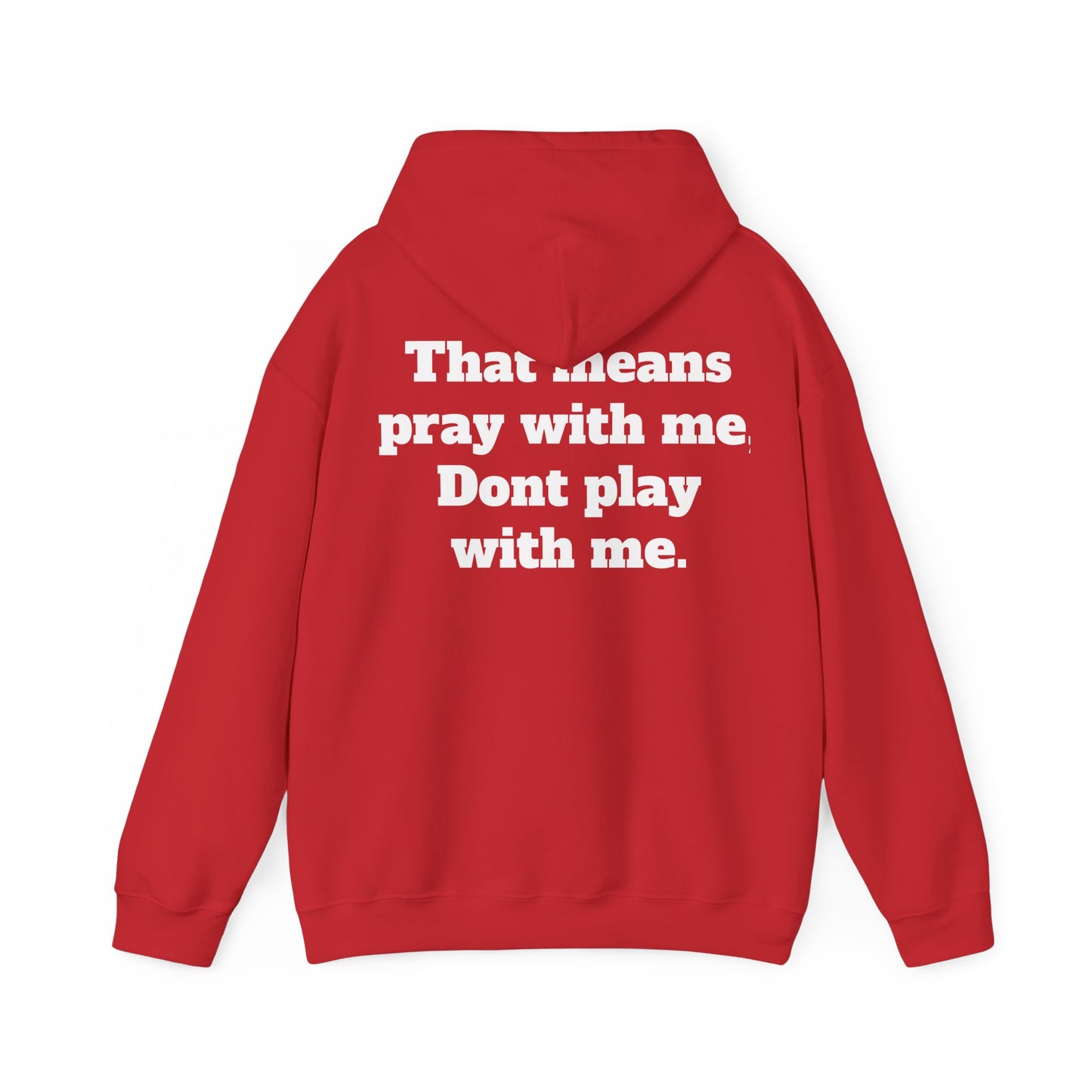 White letter Half Holy Hooded Sweatshirt