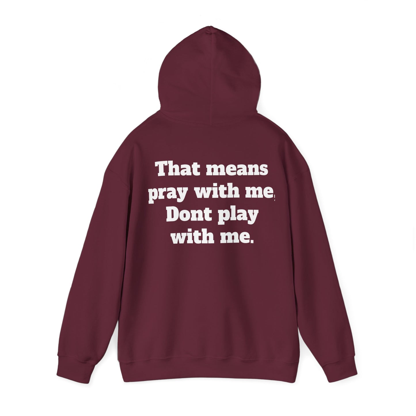 White letter Half Holy Hooded Sweatshirt