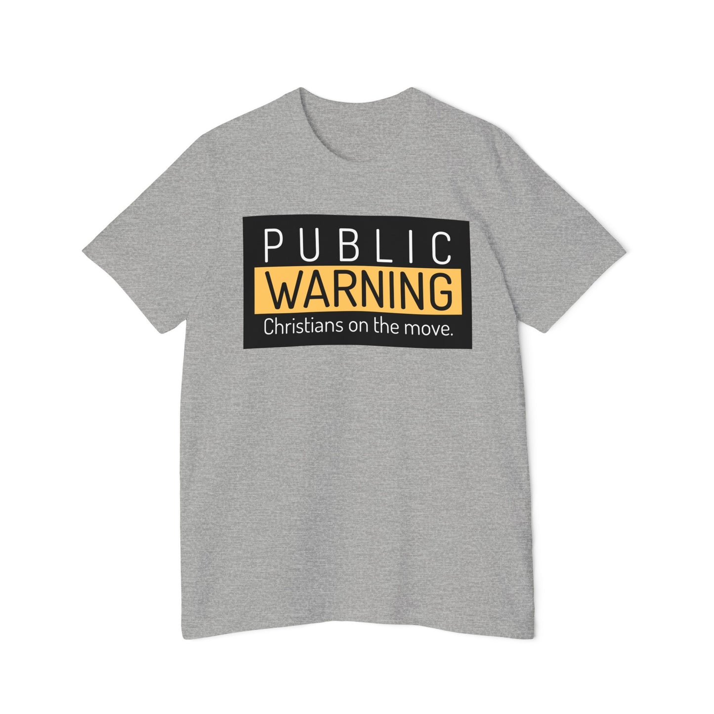 " Public warning Christians on the move" Unisex Short-Sleeve Jersey T-Shirt