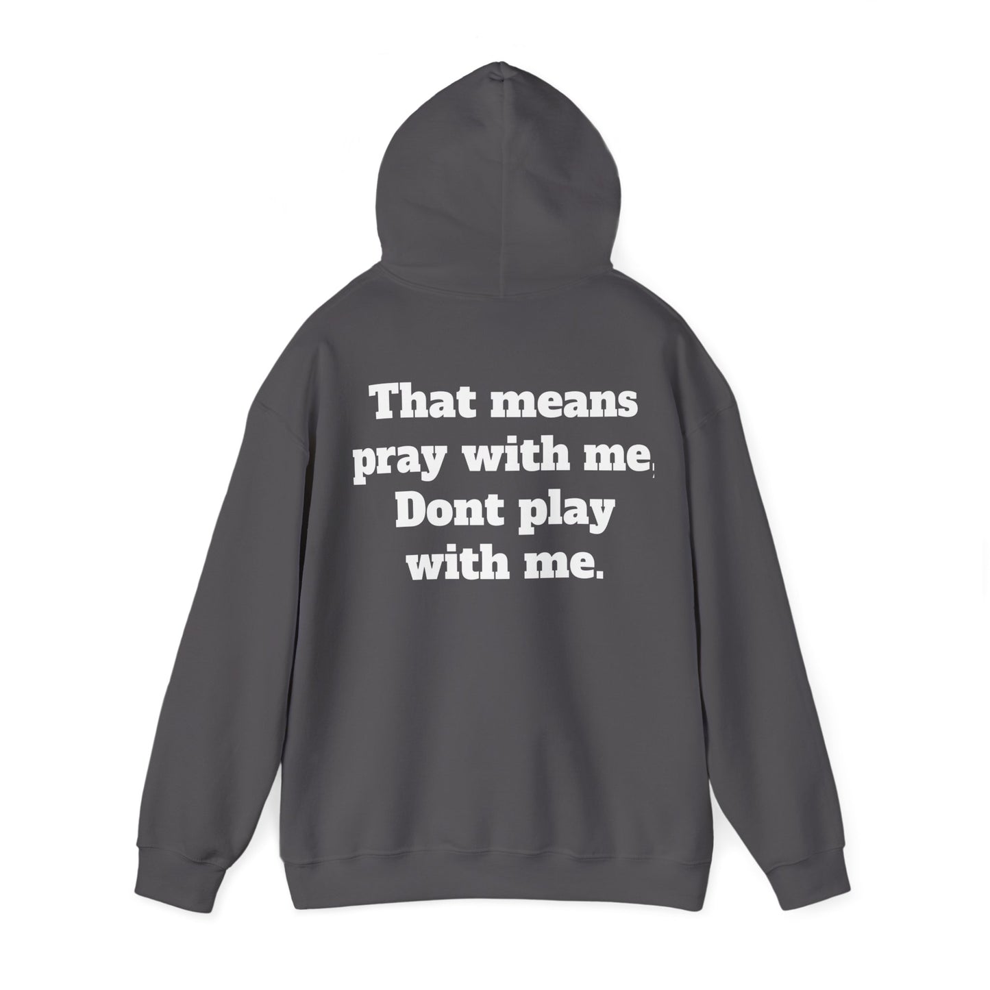 White letter Half Holy Hooded Sweatshirt