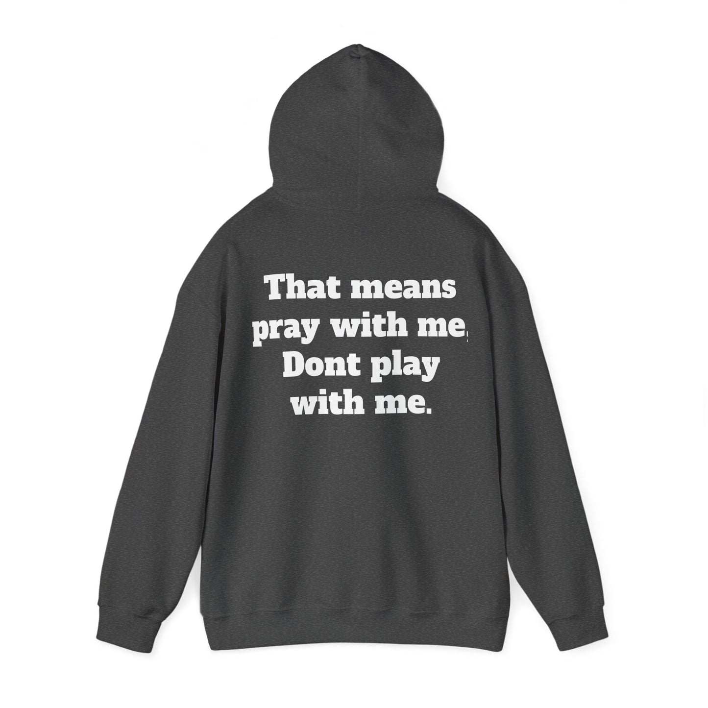 White letter Half Holy Hooded Sweatshirt