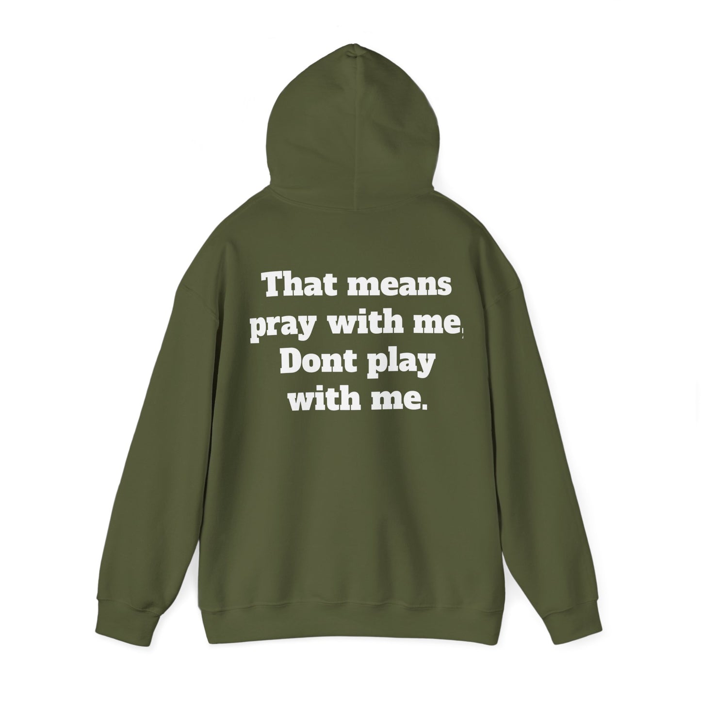 White letter Half Holy Hooded Sweatshirt