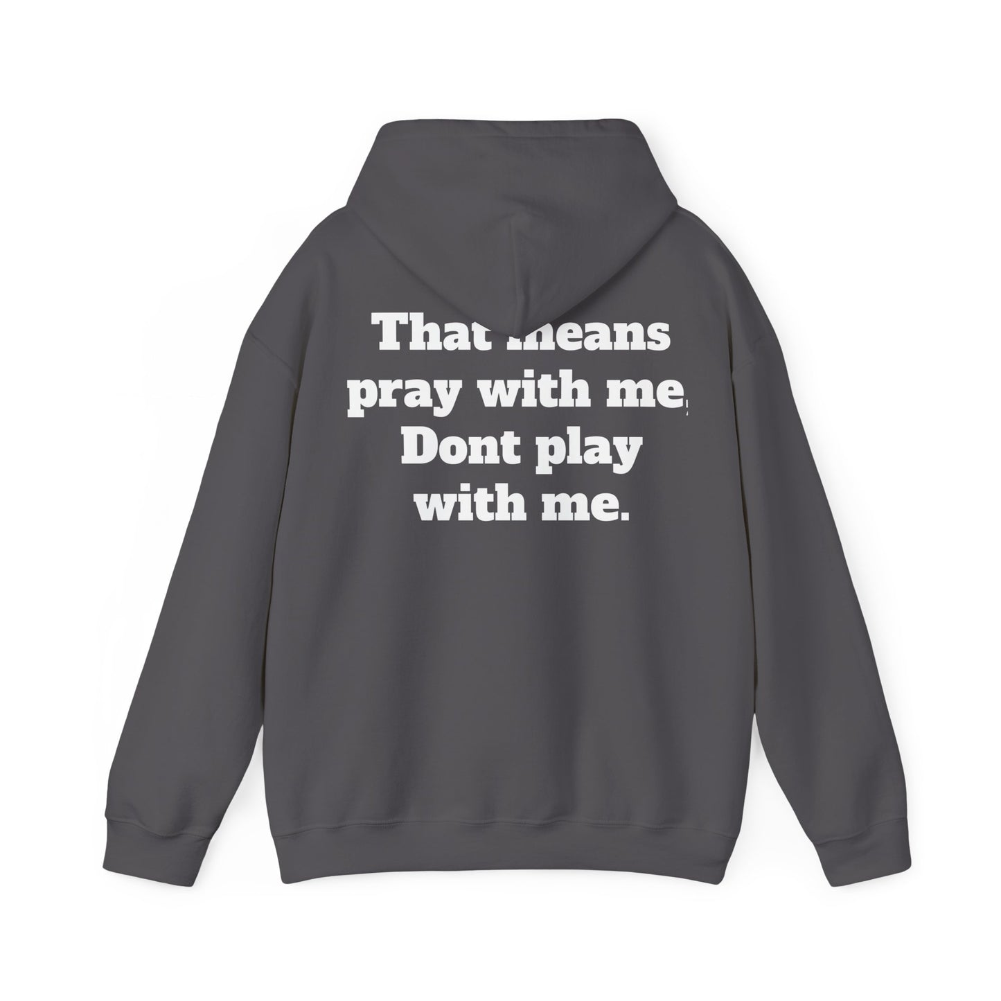 White letter Half Holy Hooded Sweatshirt