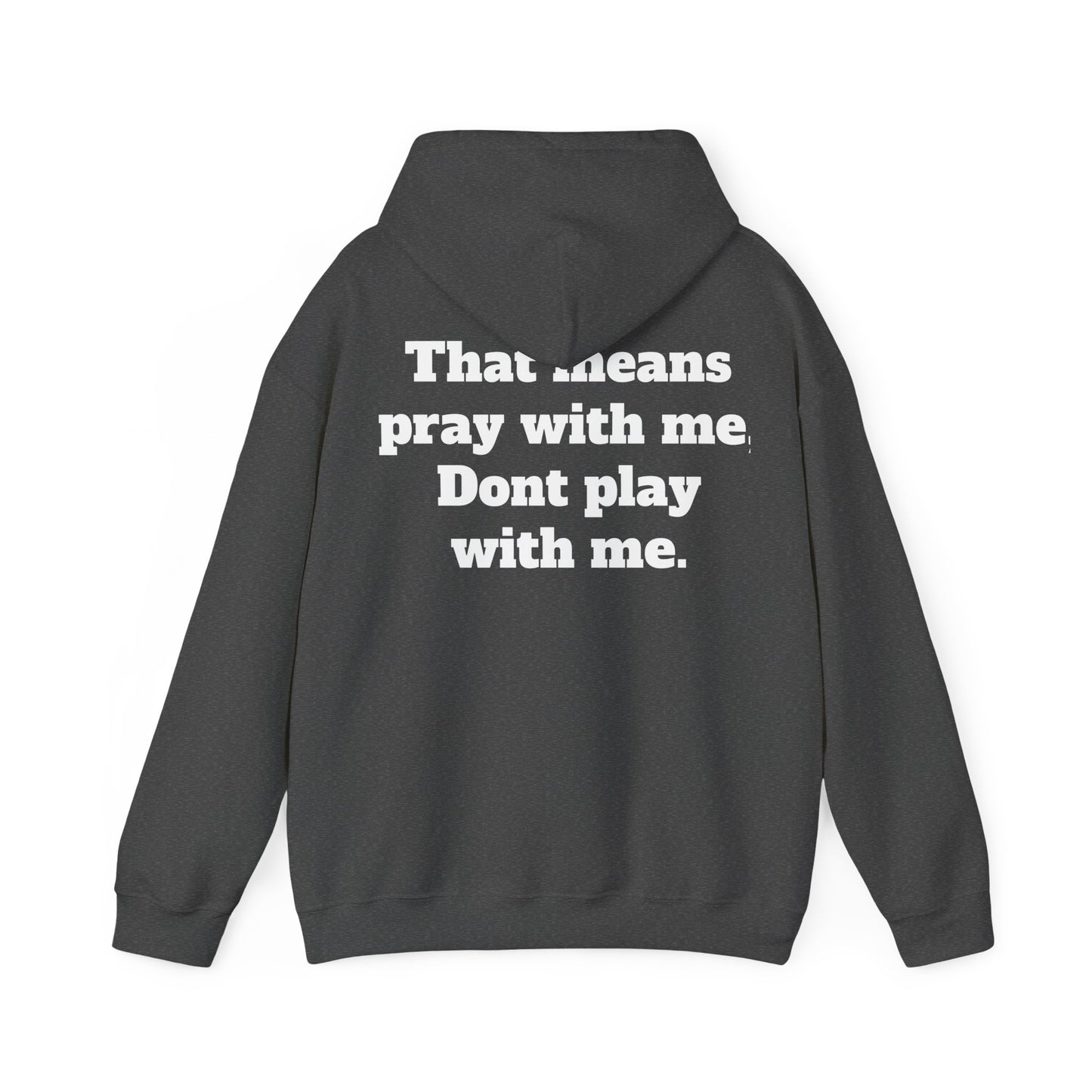 White letter Half Holy Hooded Sweatshirt