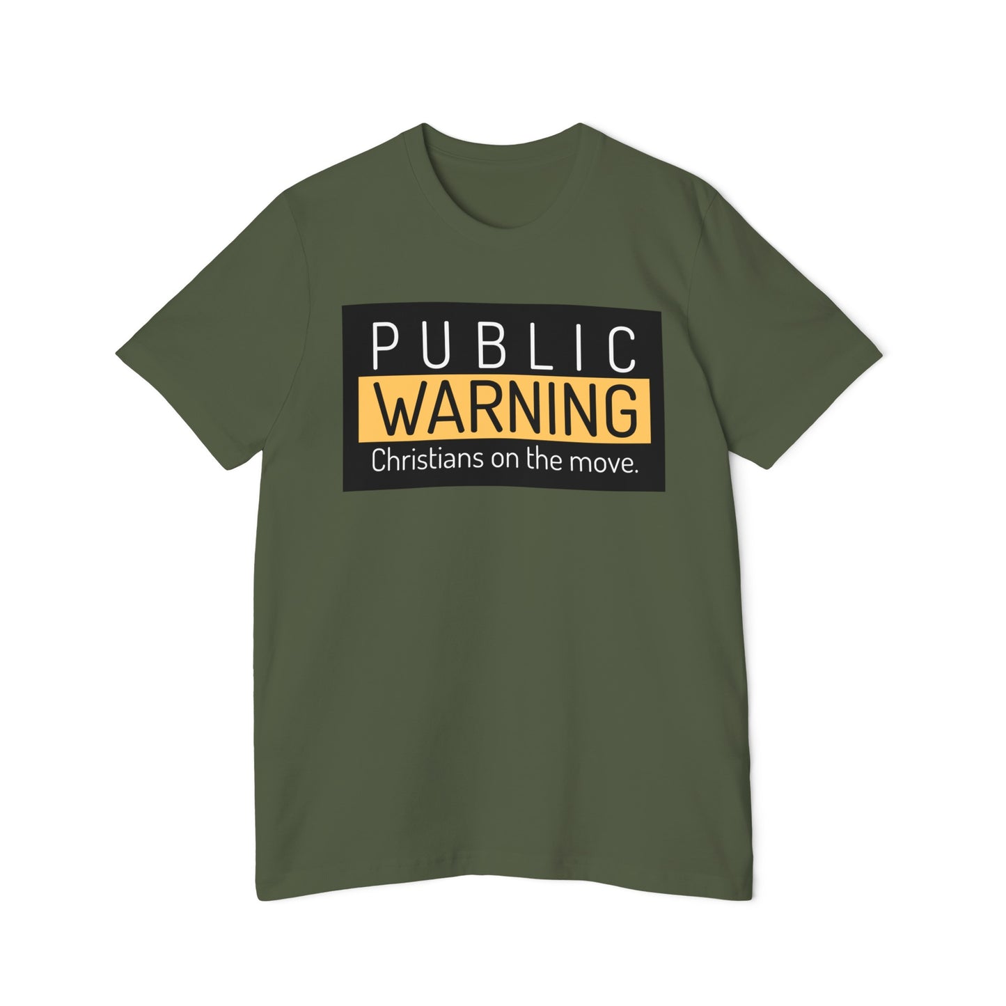 " Public warning Christians on the move" Unisex Short-Sleeve Jersey T-Shirt