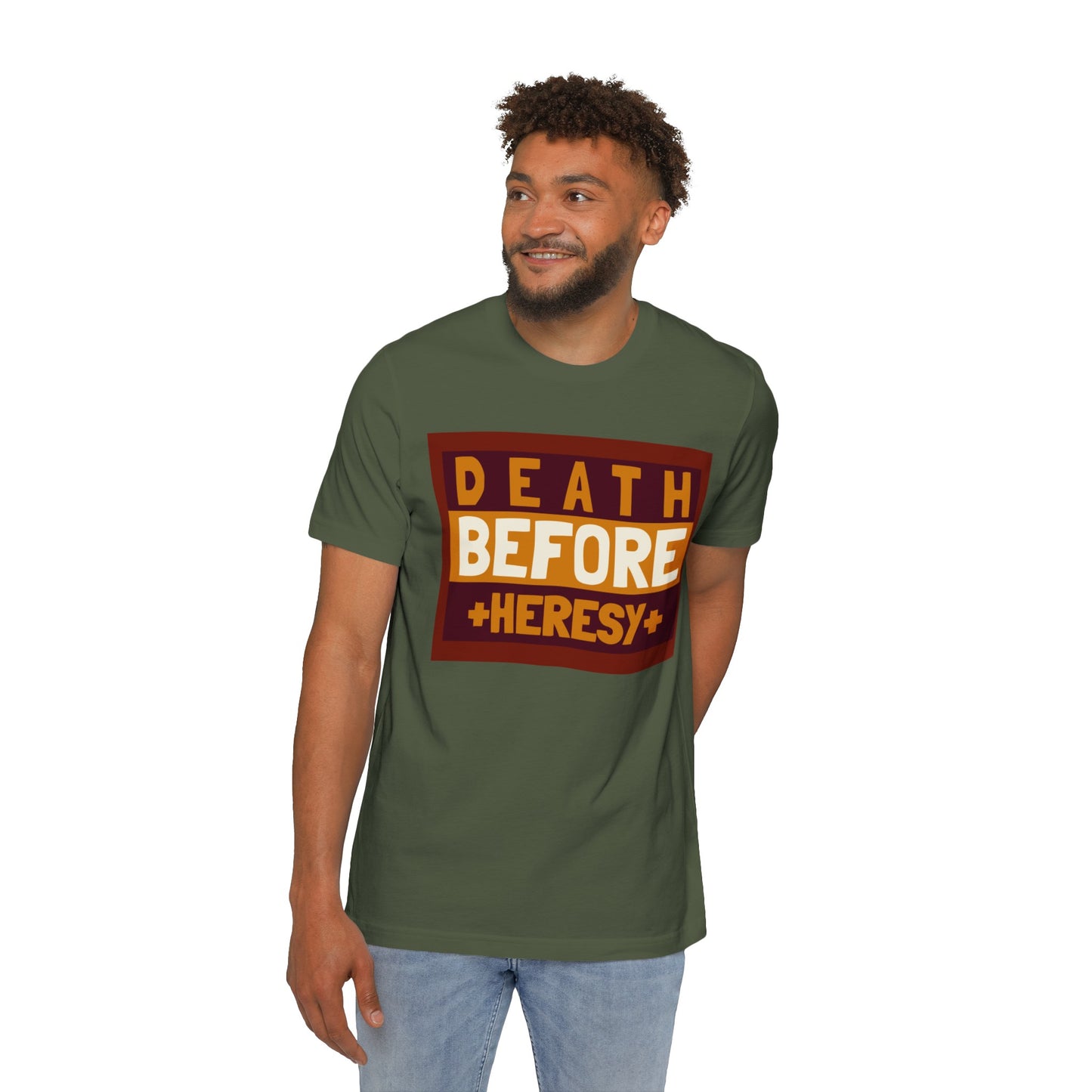 "Death before Heresy" Unisex Short-Sleeve Jersey T-Shirt