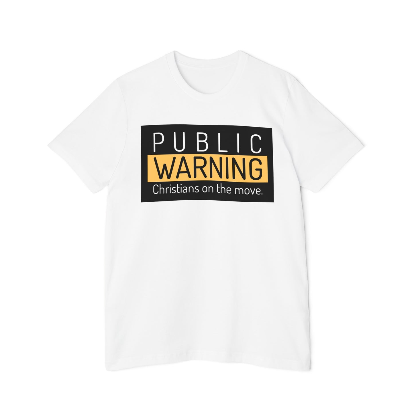 " Public warning Christians on the move" Unisex Short-Sleeve Jersey T-Shirt
