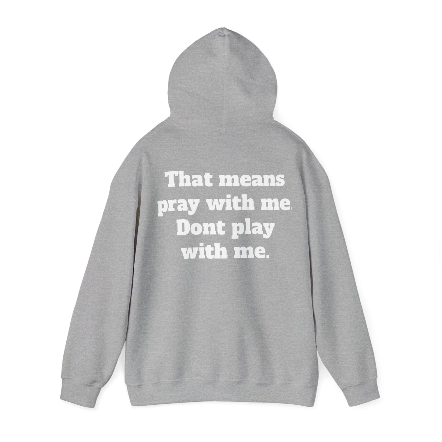 White letter Half Holy Hooded Sweatshirt