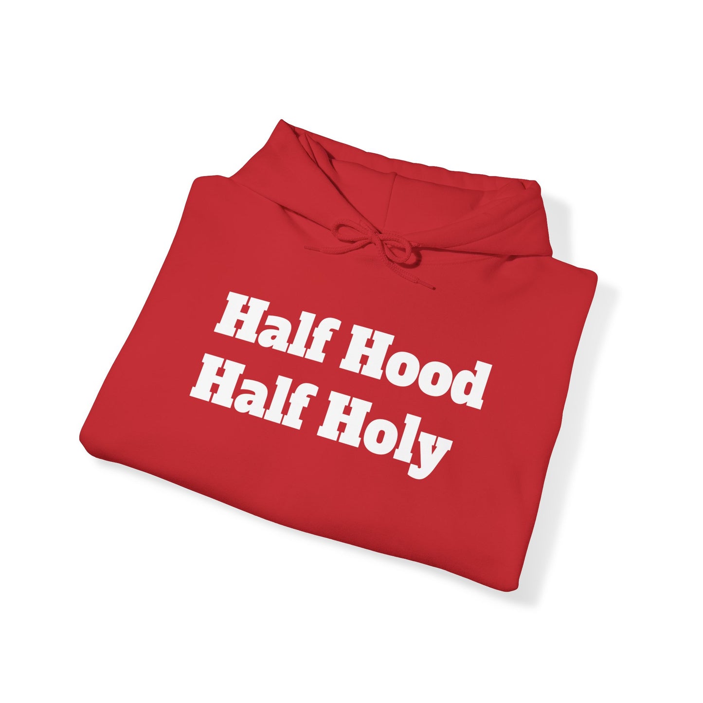 White letter Half Holy Hooded Sweatshirt