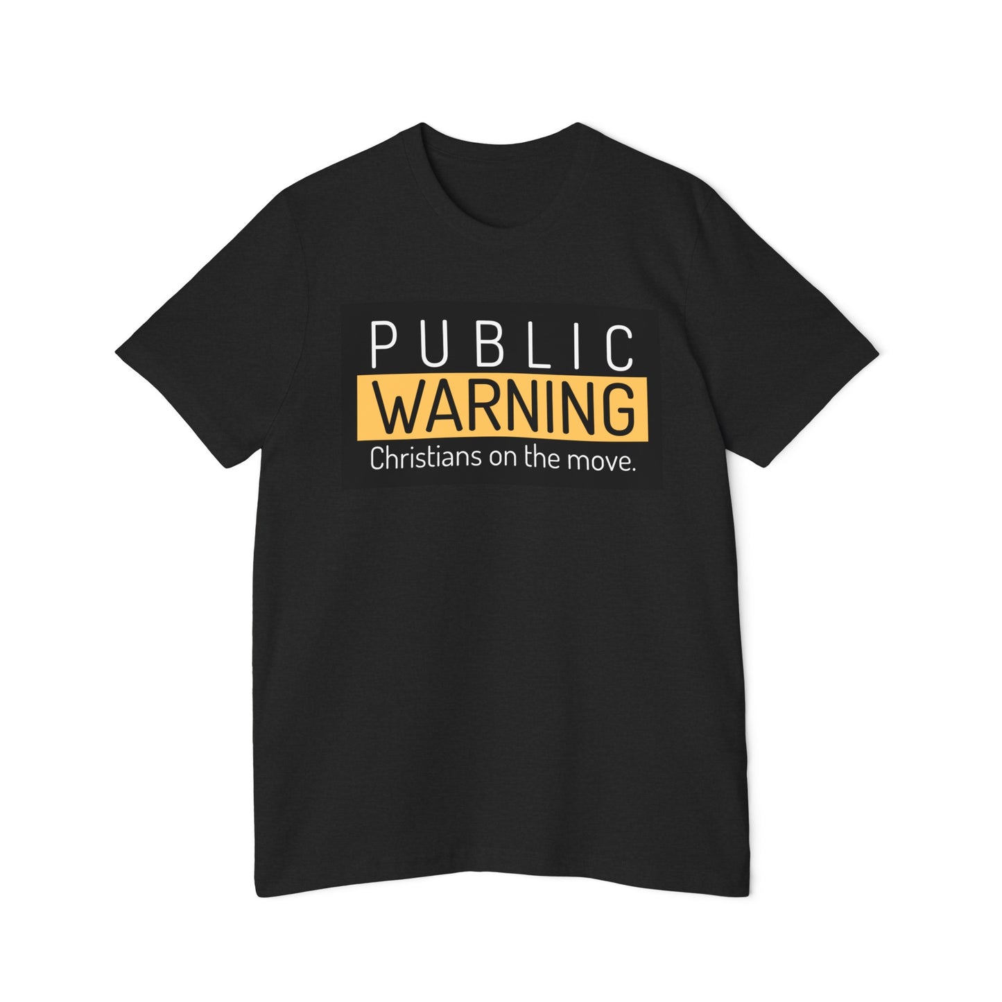 " Public warning Christians on the move" Unisex Short-Sleeve Jersey T-Shirt