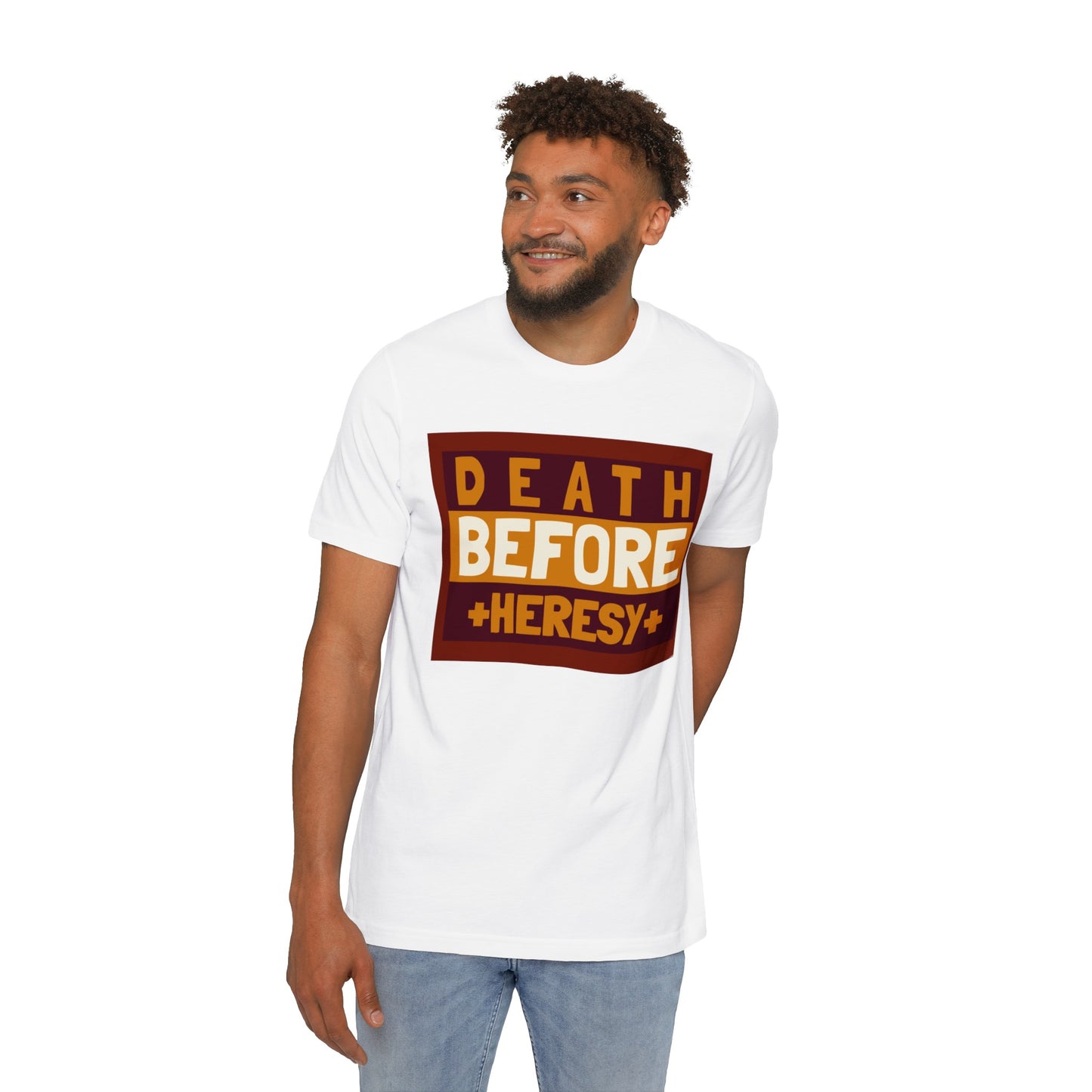 "Death before Heresy" Unisex Short-Sleeve Jersey T-Shirt