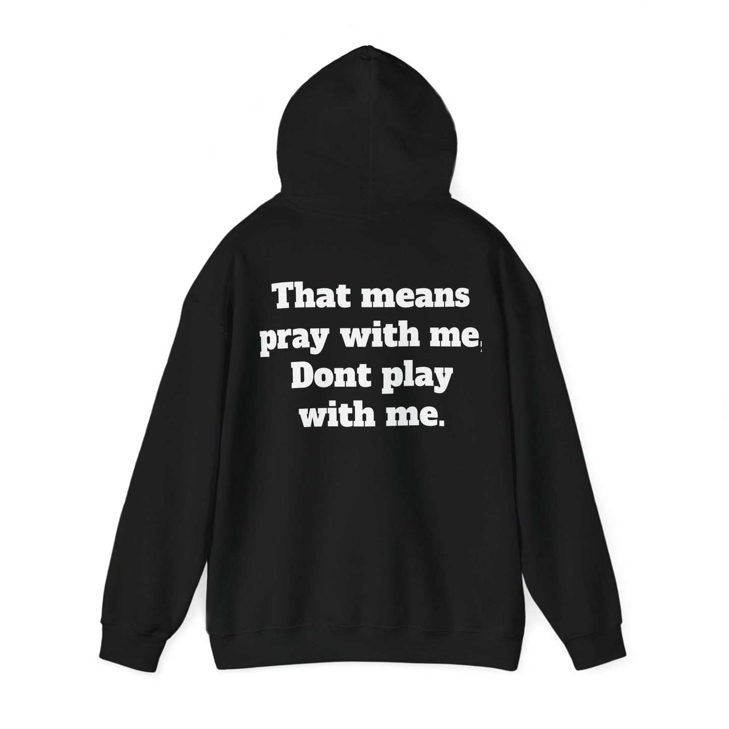 White letter Half Holy Hooded Sweatshirt