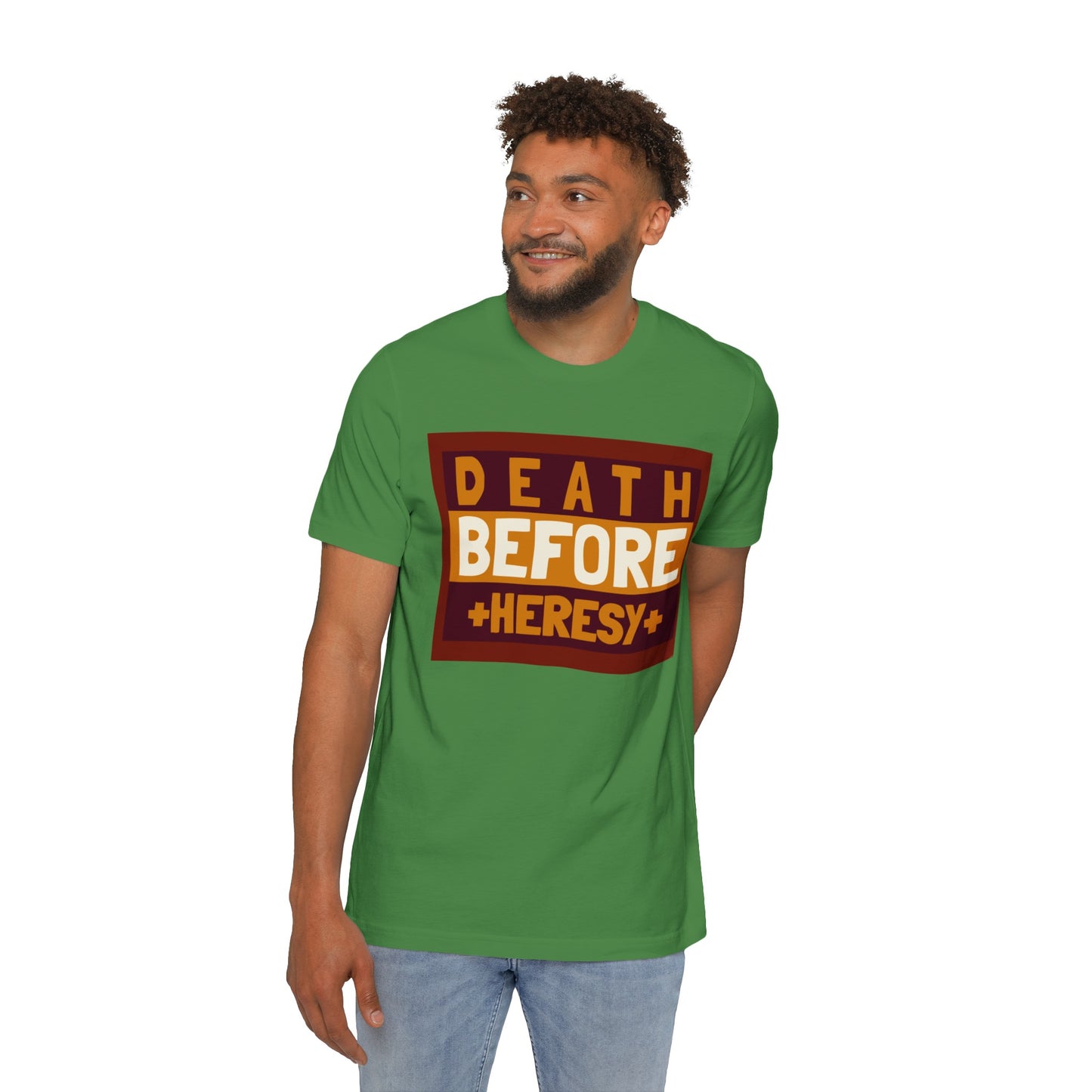 "Death before Heresy" Unisex Short-Sleeve Jersey T-Shirt