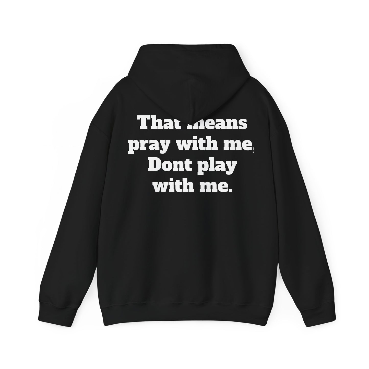 White letter Half Holy Hooded Sweatshirt