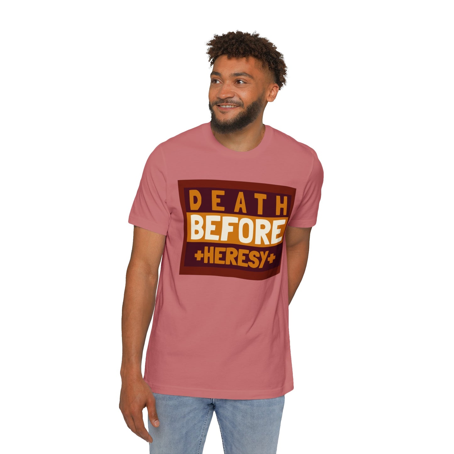 "Death before Heresy" Unisex Short-Sleeve Jersey T-Shirt