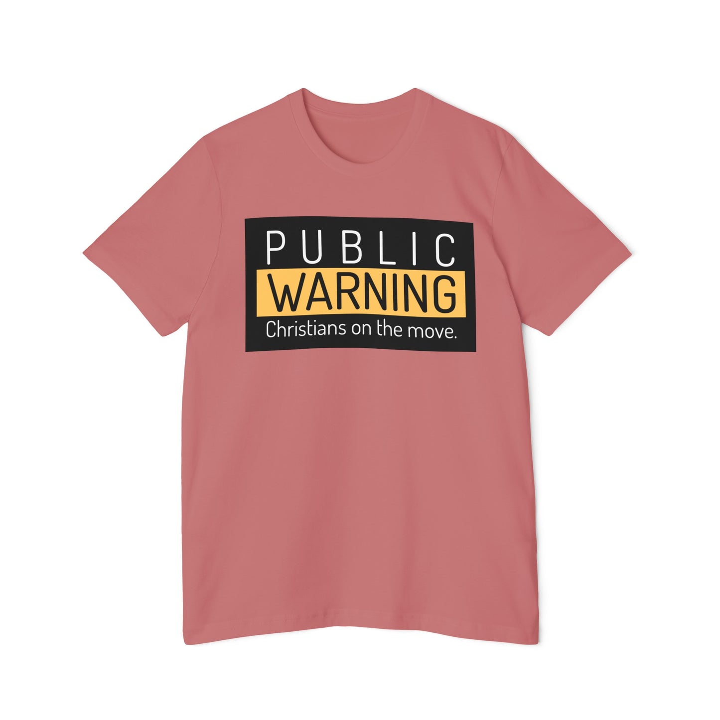 " Public warning Christians on the move" Unisex Short-Sleeve Jersey T-Shirt
