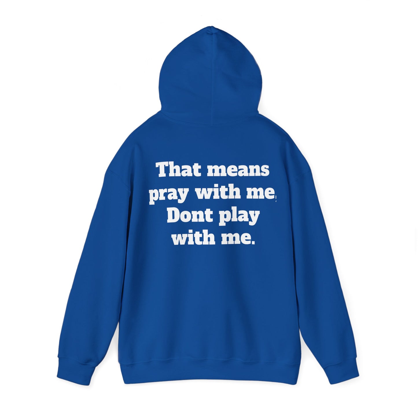 White letter Half Holy Hooded Sweatshirt