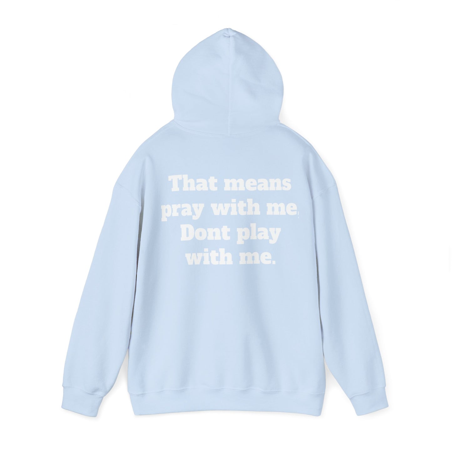 White letter Half Holy Hooded Sweatshirt
