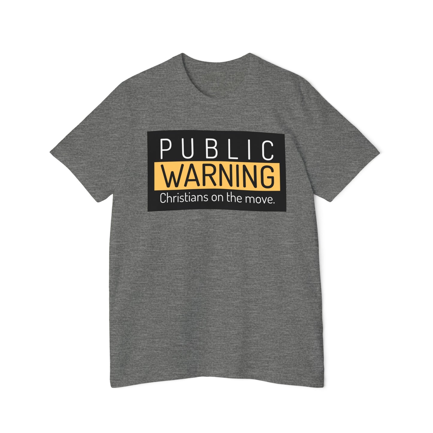 " Public warning Christians on the move" Unisex Short-Sleeve Jersey T-Shirt