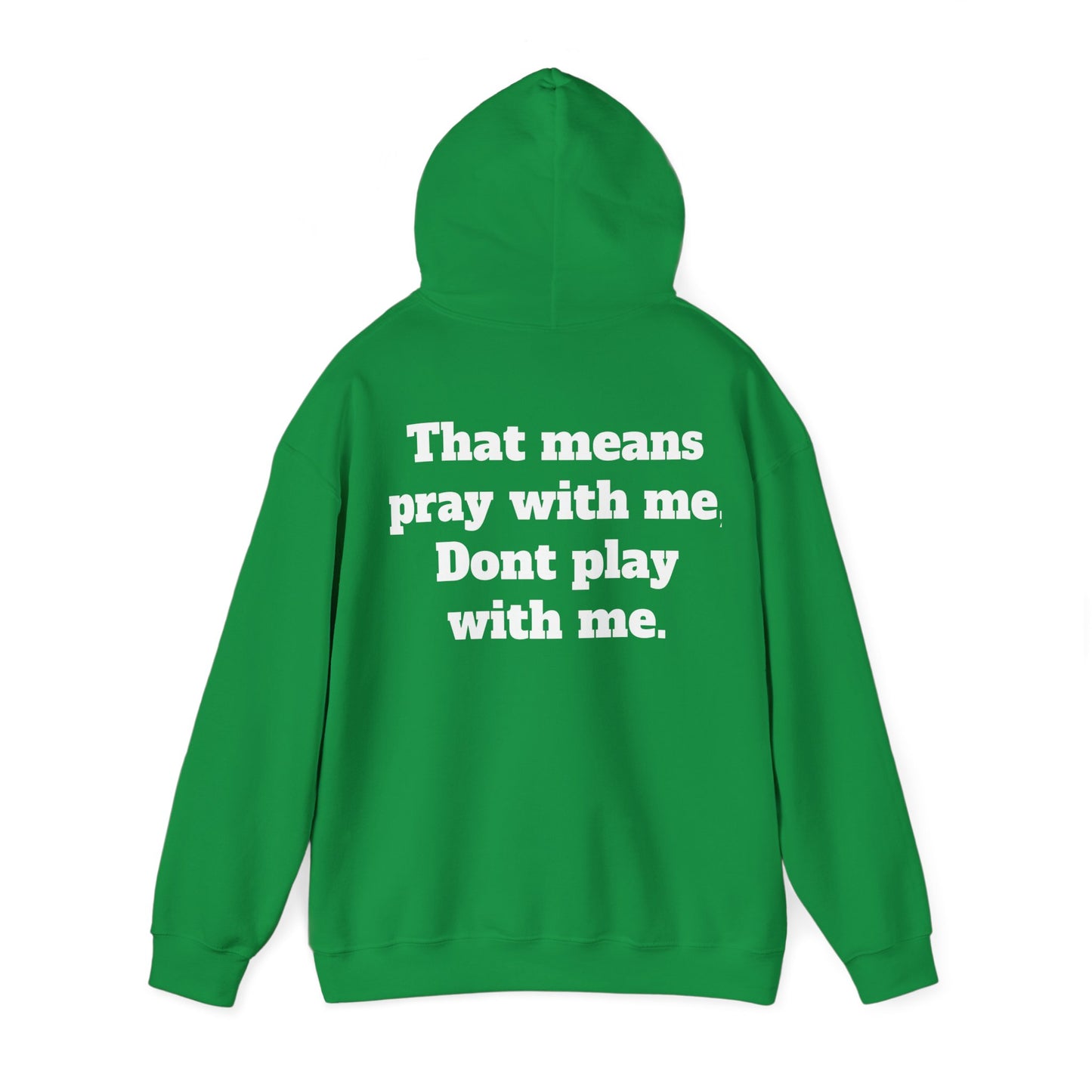 White letter Half Holy Hooded Sweatshirt
