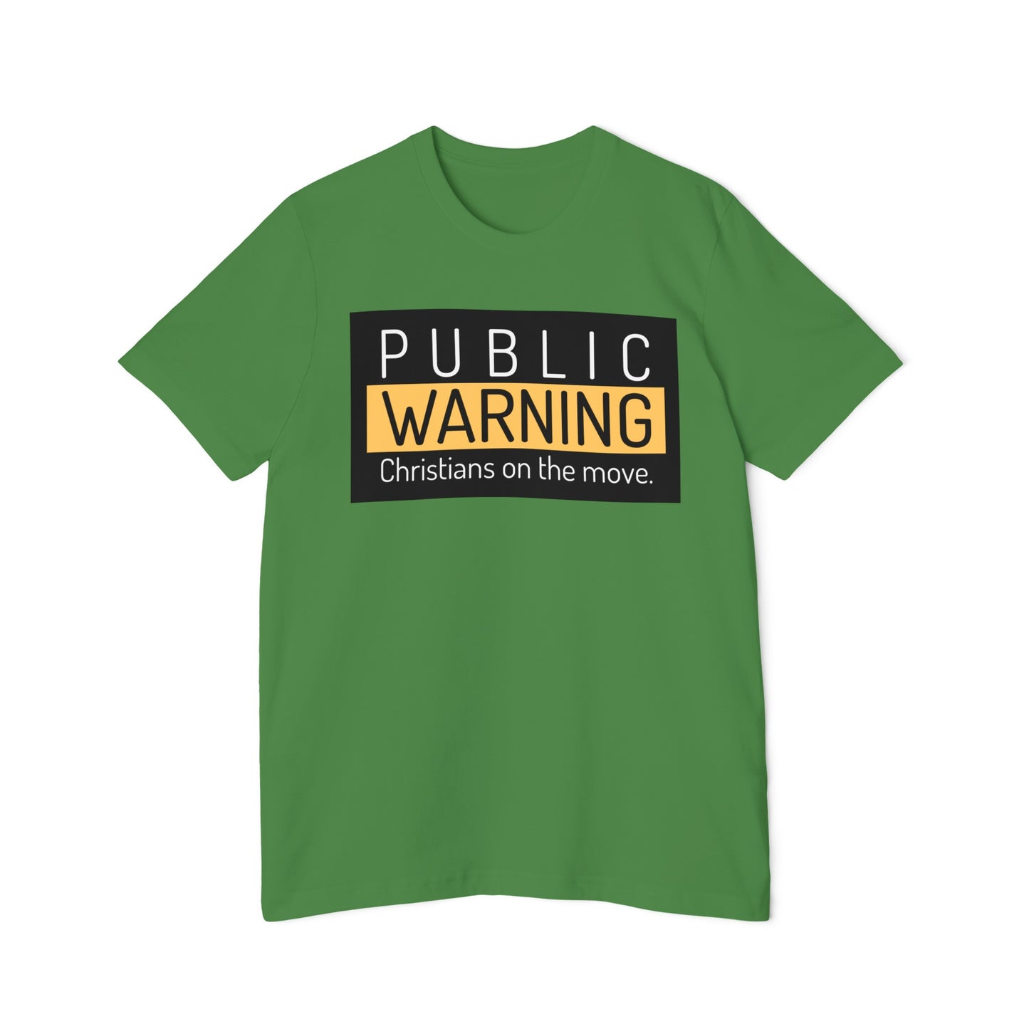 " Public warning Christians on the move" Unisex Short-Sleeve Jersey T-Shirt