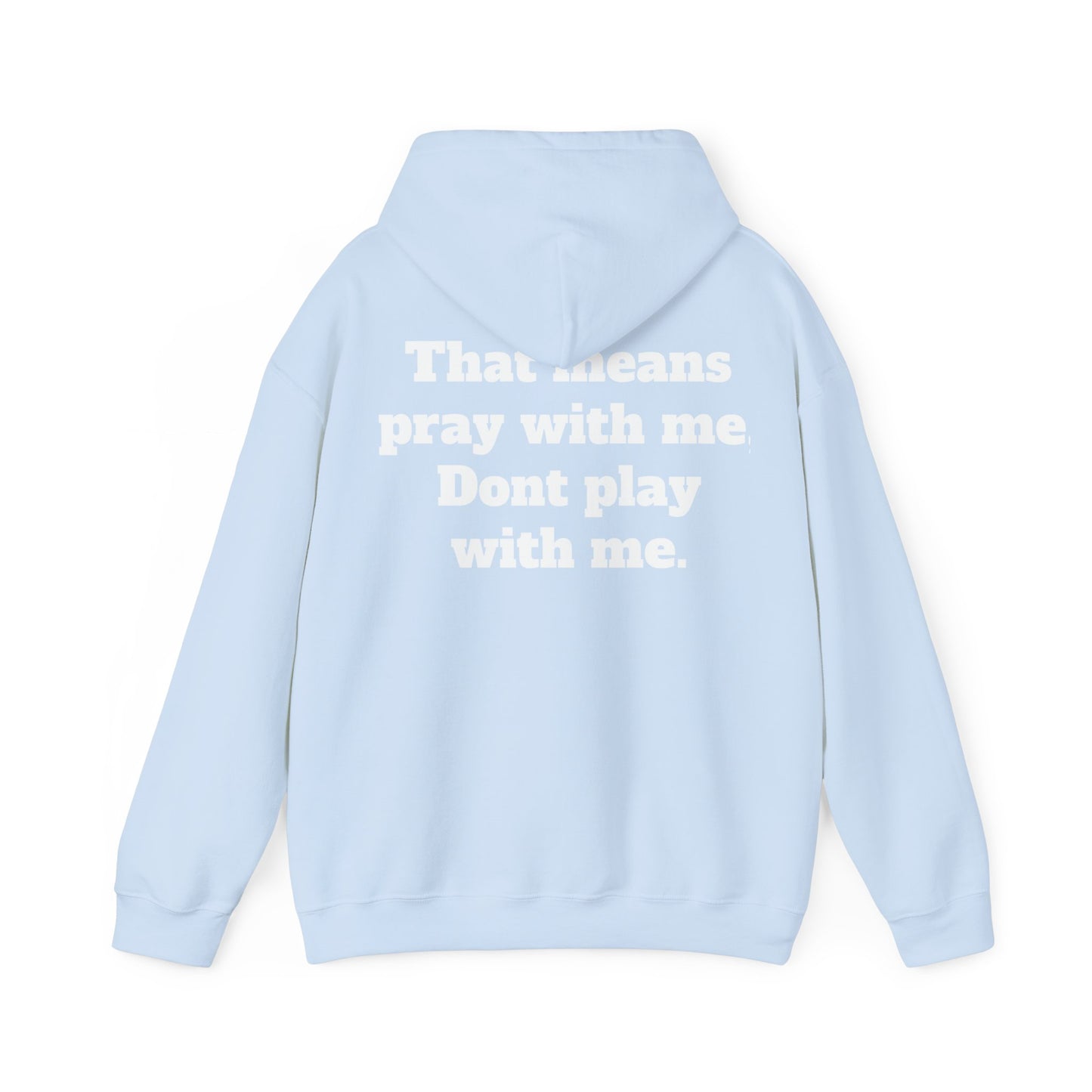 White letter Half Holy Hooded Sweatshirt