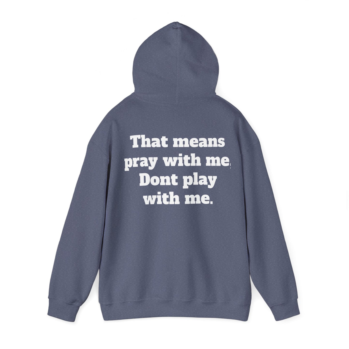 White letter Half Holy Hooded Sweatshirt