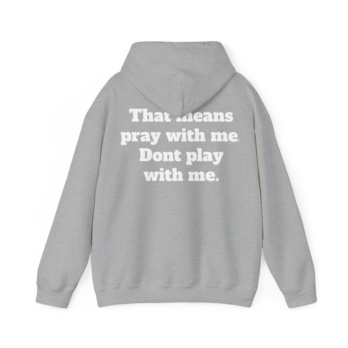 White letter Half Holy Hooded Sweatshirt